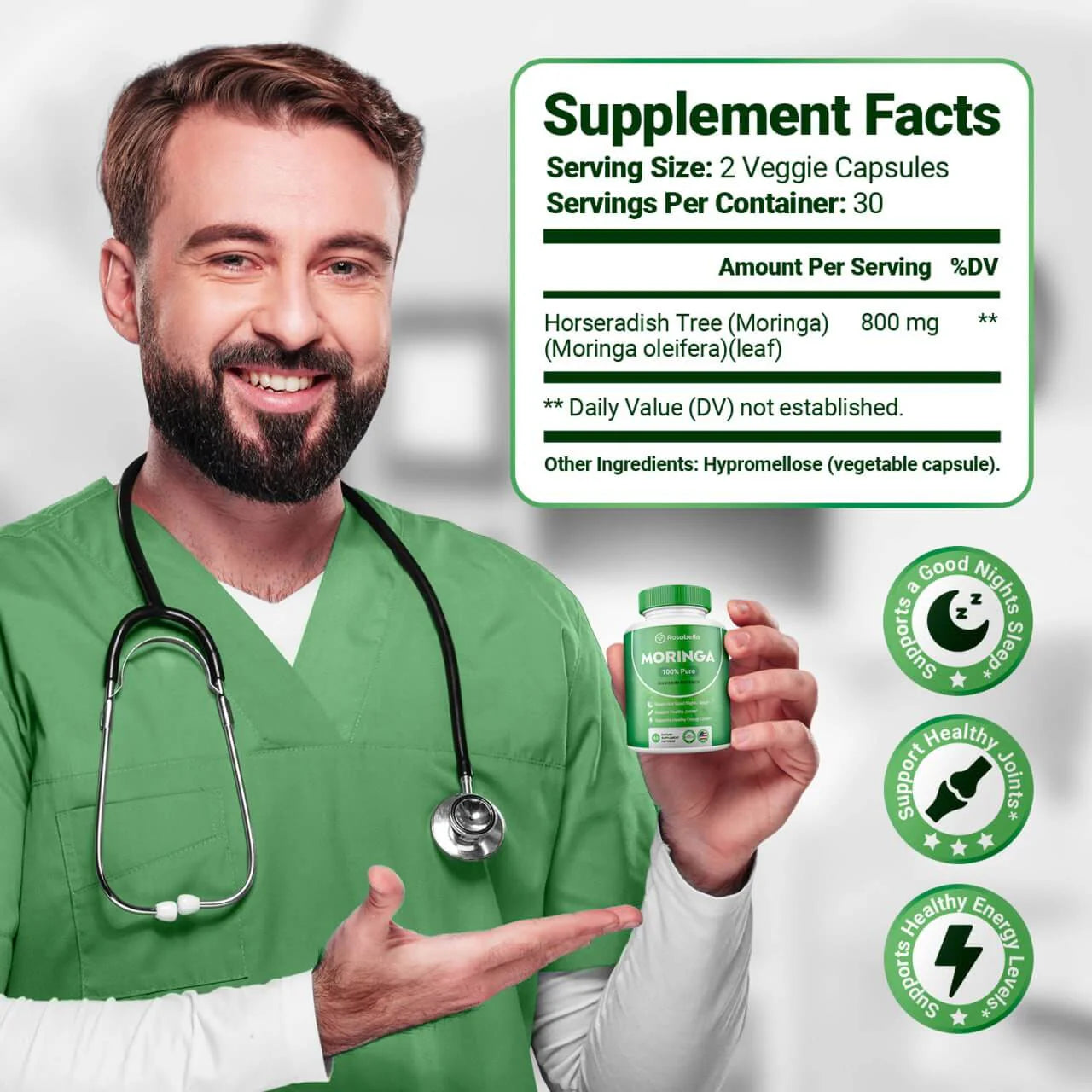 Revernal Moringa Powder Capsules